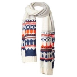 Gap Acrylic Mohair Scarf Blue Orange OS